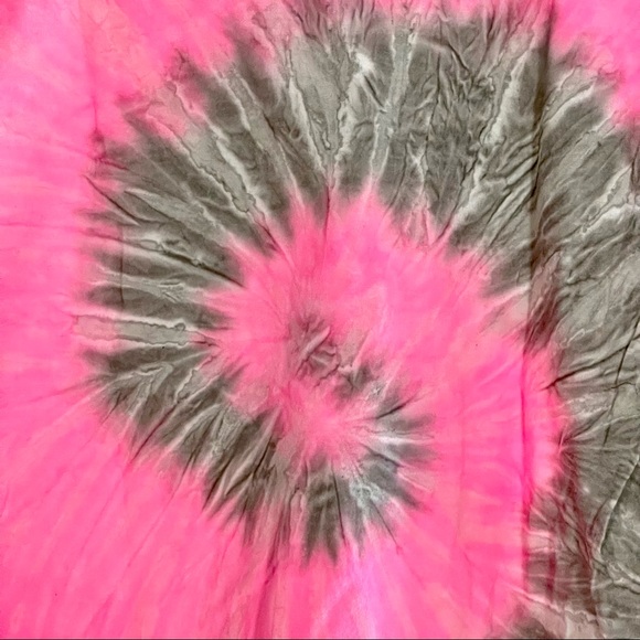 Myrtle Beach Pink Gray Tie Dye Tsunami Surf Shop Souvenir Cotton T Shirt Size M - Picture 4 of 7